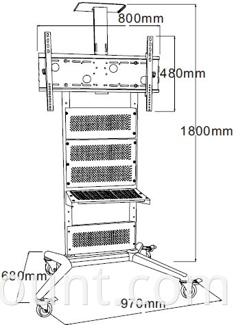 AVR940 drawing TV stand mobile cart singapore